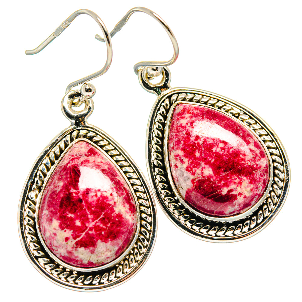 Thulite Earrings handcrafted by Anasilvercos - EARR424362