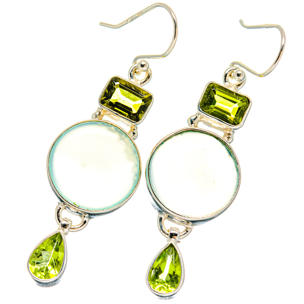 Aqua Chalcedony Earrings handcrafted by Anasilvercos - EARR424368