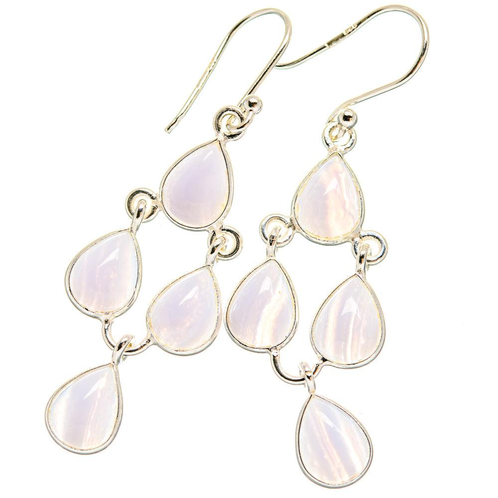 Blue Lace Agate Earrings handcrafted by Anasilvercos - EARR424372