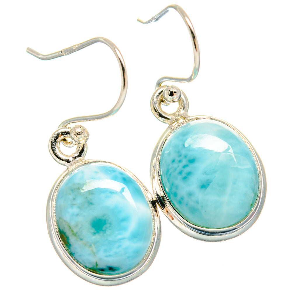 Larimar Earrings handcrafted by Anasilvercos - EARR424376