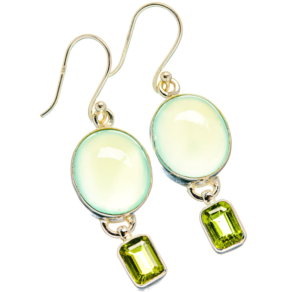 Aqua Chalcedony Earrings handcrafted by Anasilvercos - EARR424377