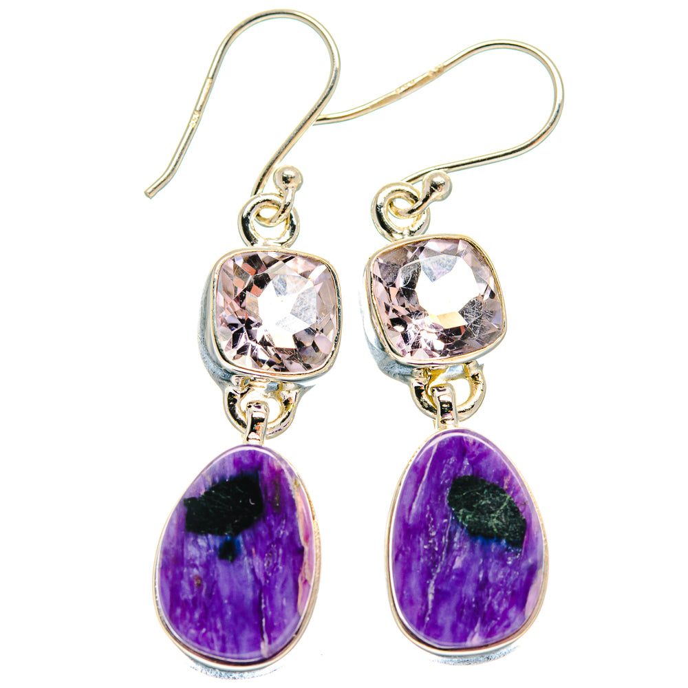 Charoite Earrings handcrafted by Anasilvercos - EARR424378