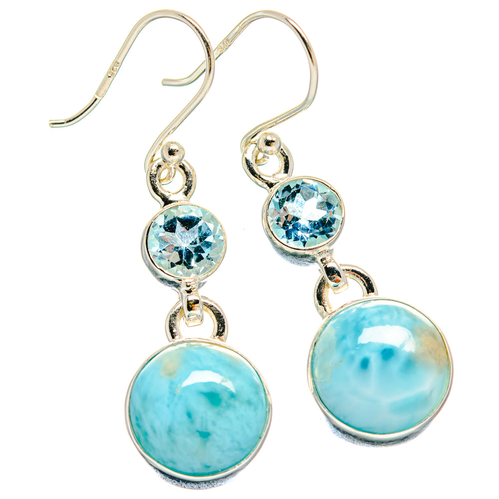 Larimar Earrings handcrafted by Anasilvercos - EARR424395
