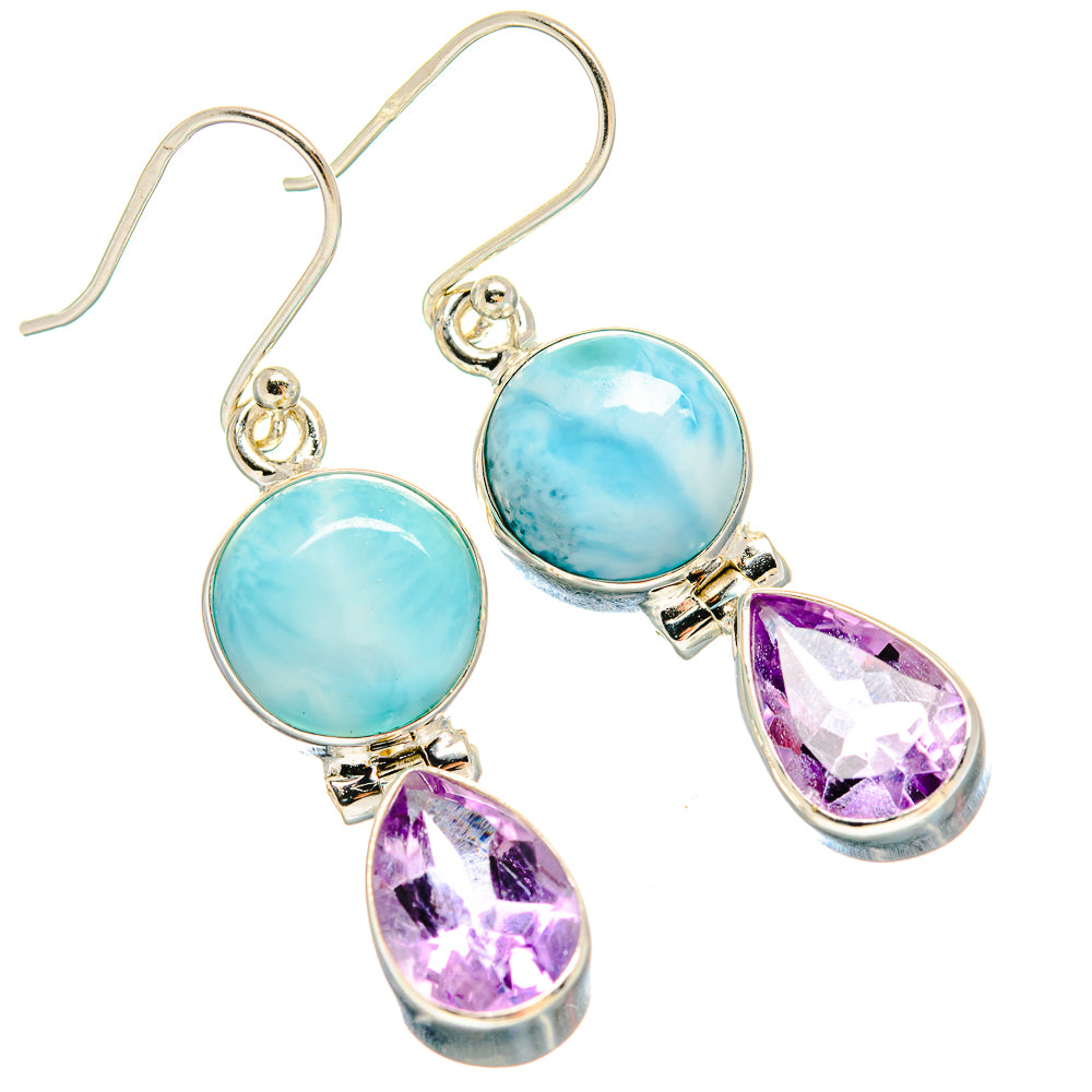 Larimar Earrings handcrafted by Anasilvercos - EARR424396