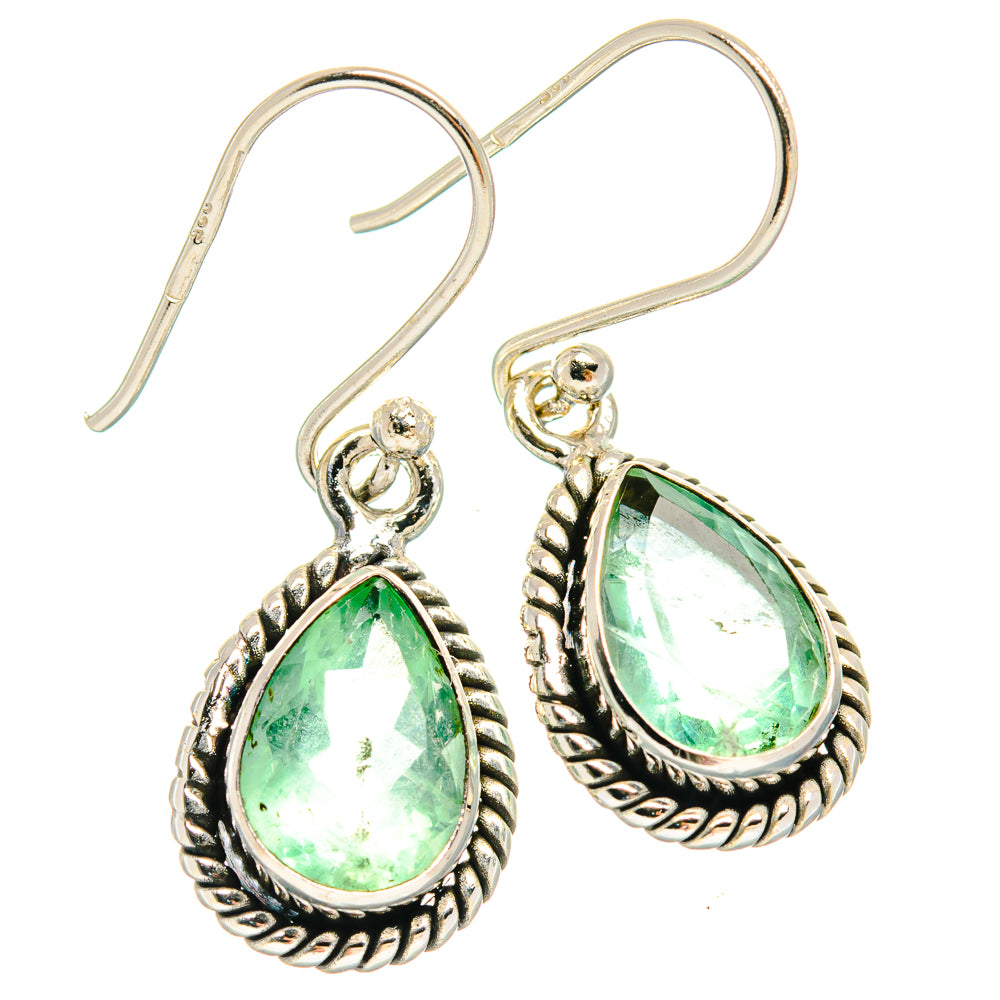 Green Fluorite Earrings handcrafted by Anasilvercos - EARR424397