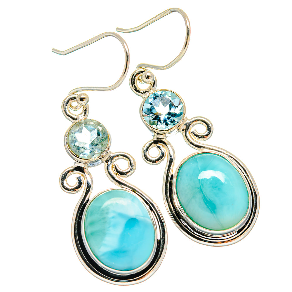 Larimar Earrings handcrafted by Anasilvercos - EARR424398