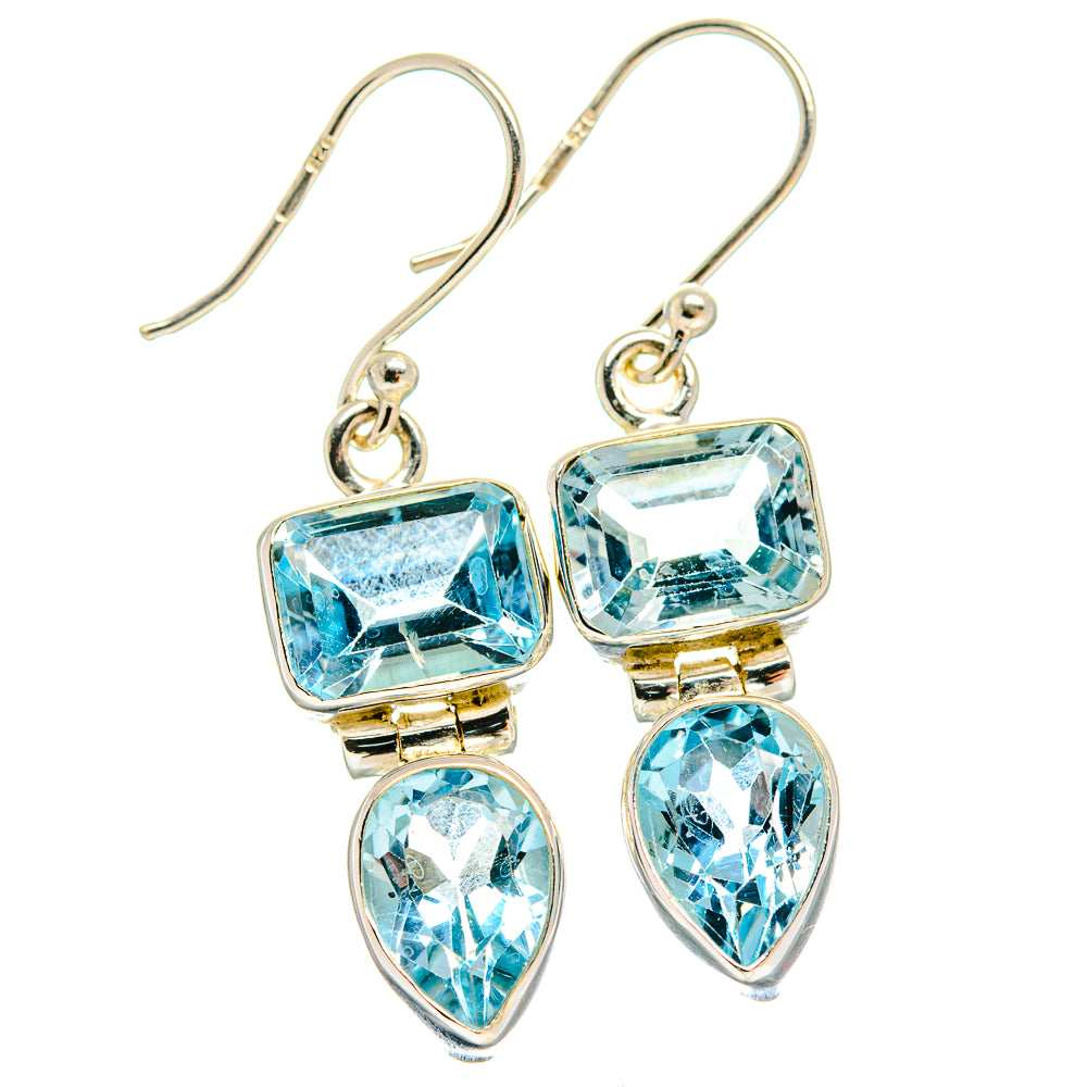 Blue Topaz Earrings handcrafted by Anasilvercos - EARR424399
