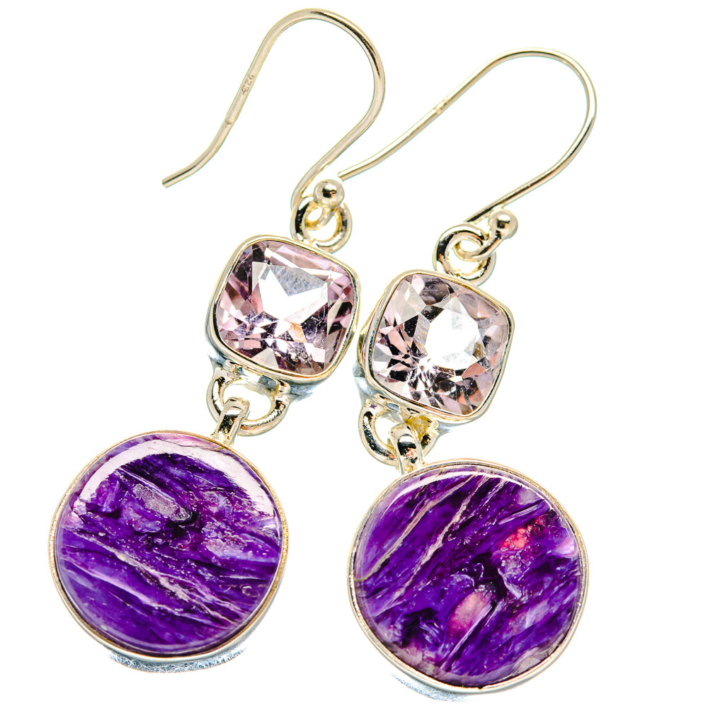 Charoite Earrings handcrafted by Anasilvercos - EARR424404