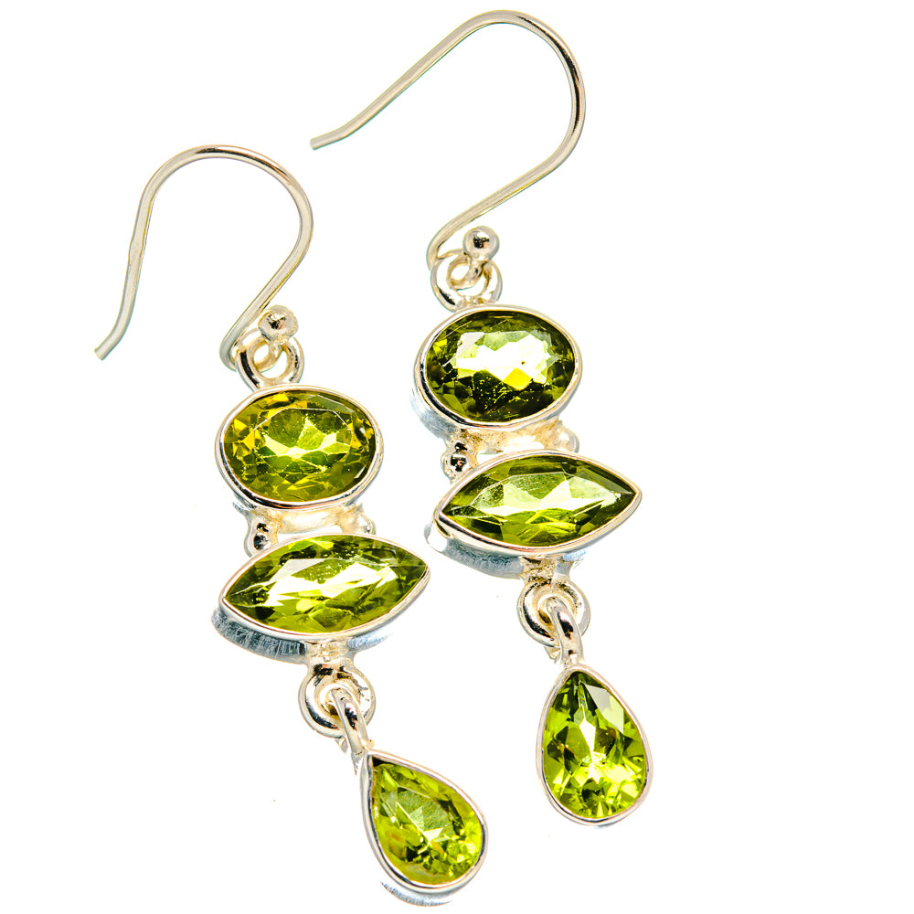 Peridot Earrings handcrafted by Anasilvercos - EARR424406