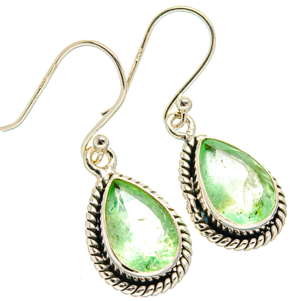 Green Fluorite Earrings handcrafted by Anasilvercos - EARR424409