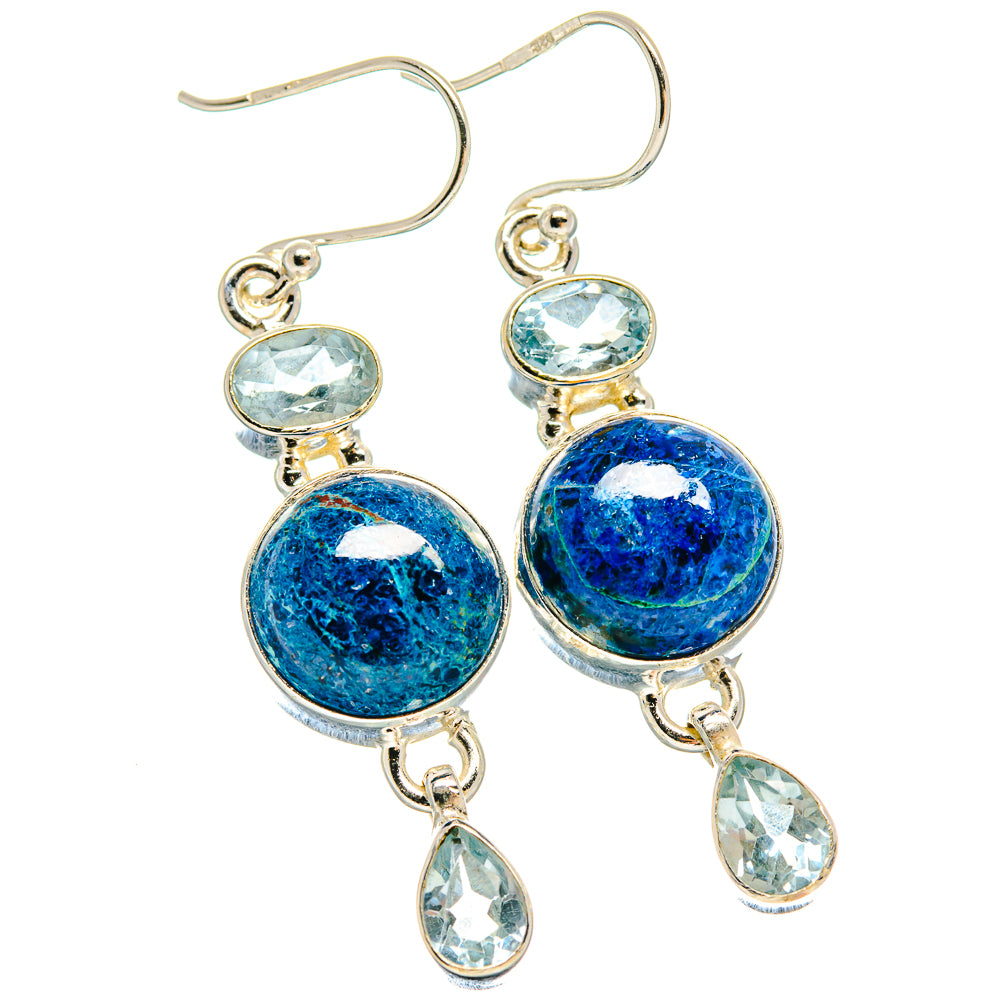Shattuckite Earrings handcrafted by Anasilvercos - EARR424413