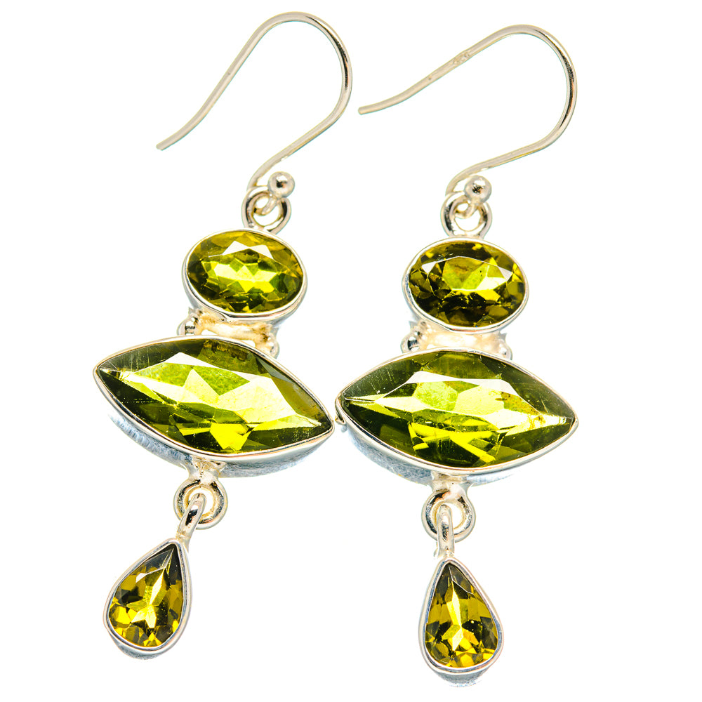 Peridot Earrings handcrafted by Anasilvercos - EARR424414