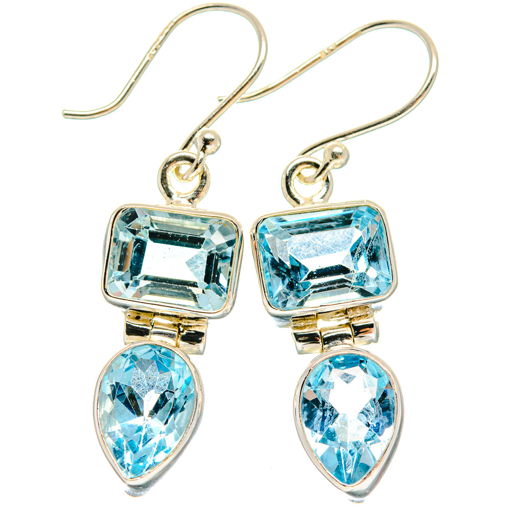Blue Topaz Earrings handcrafted by Anasilvercos - EARR424418