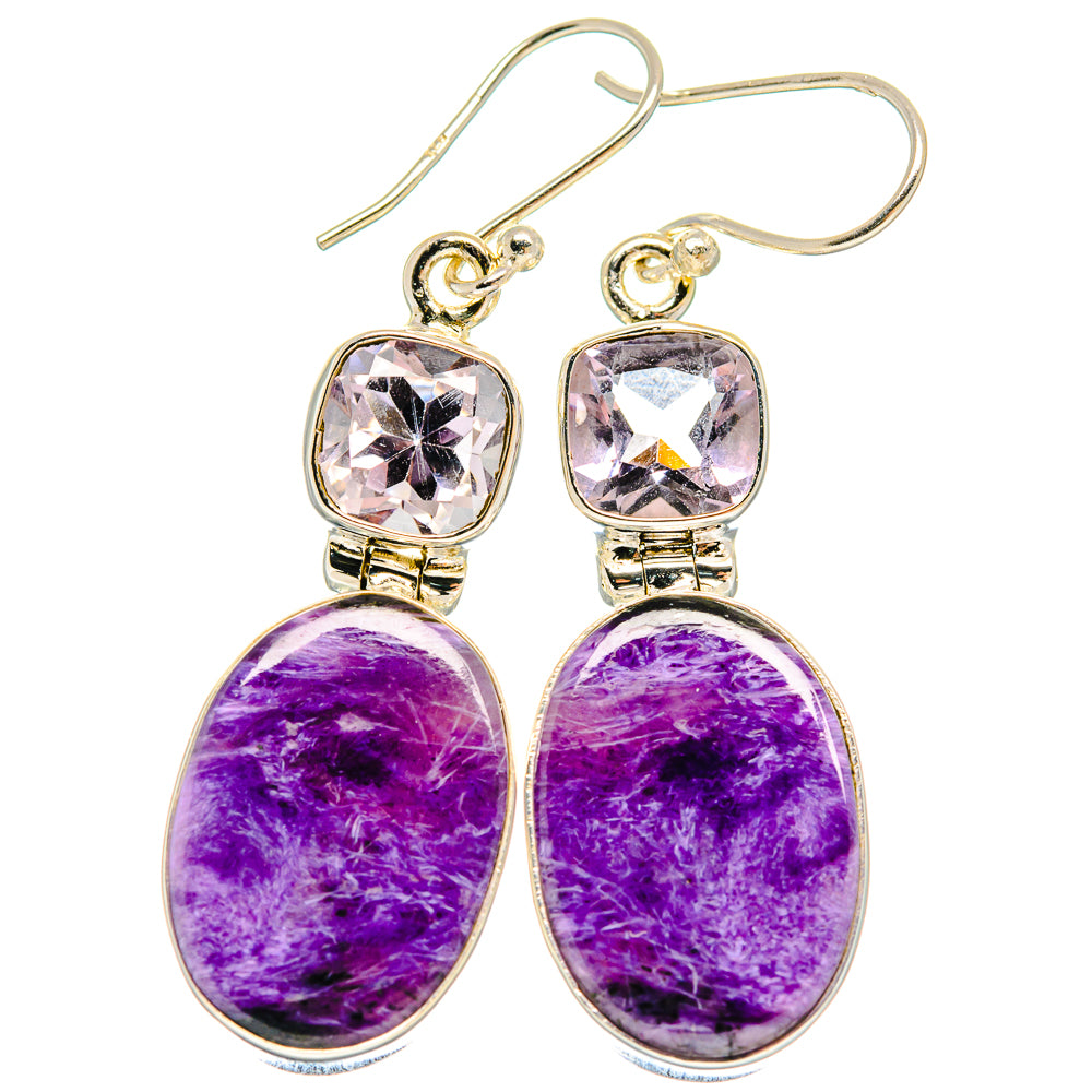 Charoite Earrings handcrafted by Anasilvercos - EARR424423