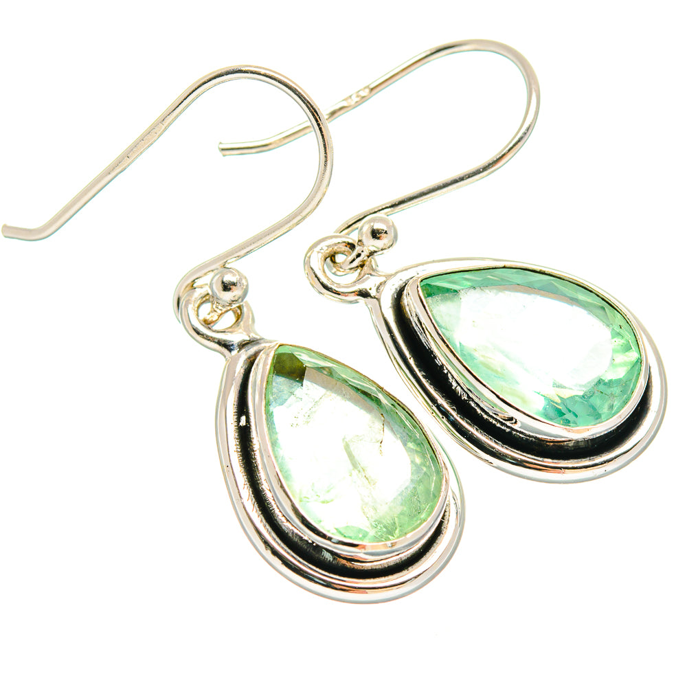 Green Fluorite Earrings handcrafted by Anasilvercos - EARR424425
