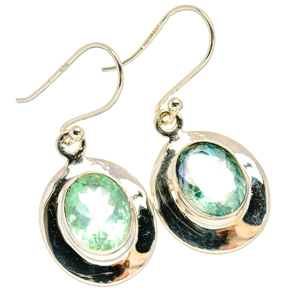 Green Fluorite Earrings handcrafted by Anasilvercos - EARR424428