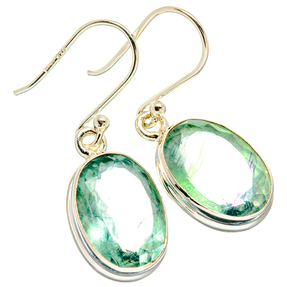 Green Fluorite Earrings handcrafted by Anasilvercos - EARR424434