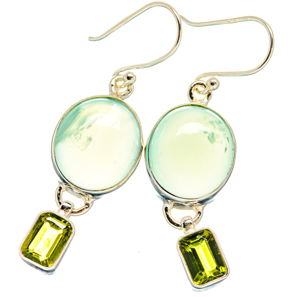 Aqua Chalcedony Earrings handcrafted by Anasilvercos - EARR424435