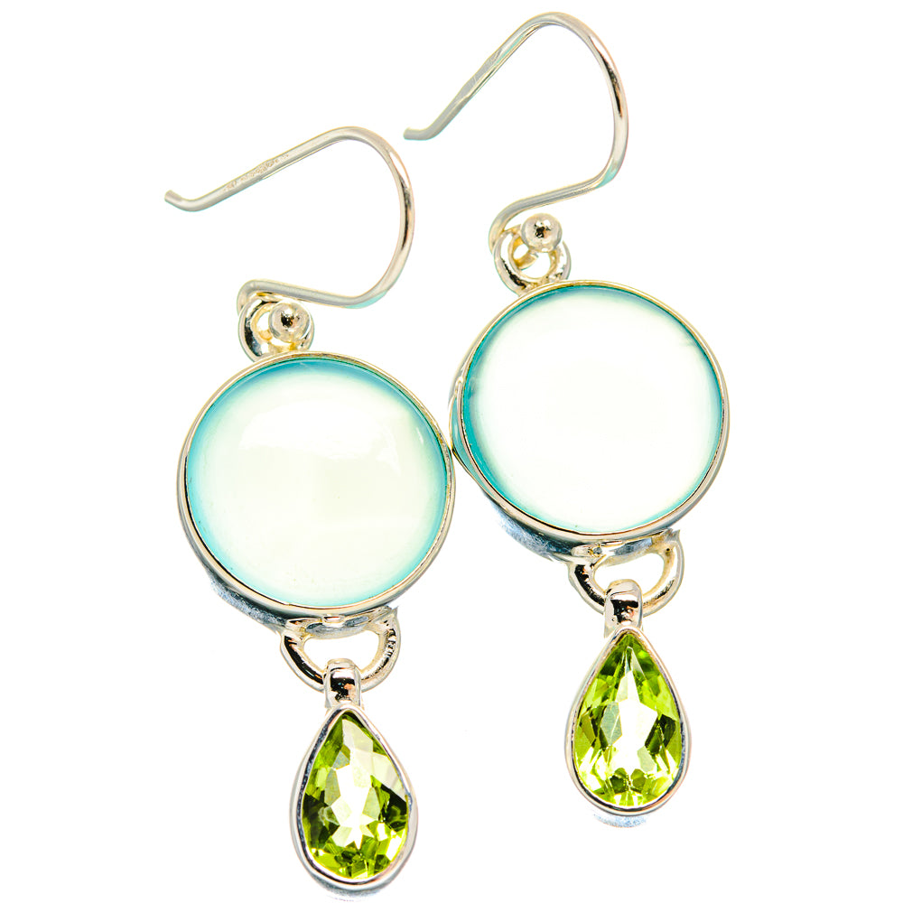 Aqua Chalcedony Earrings handcrafted by Anasilvercos - EARR424438
