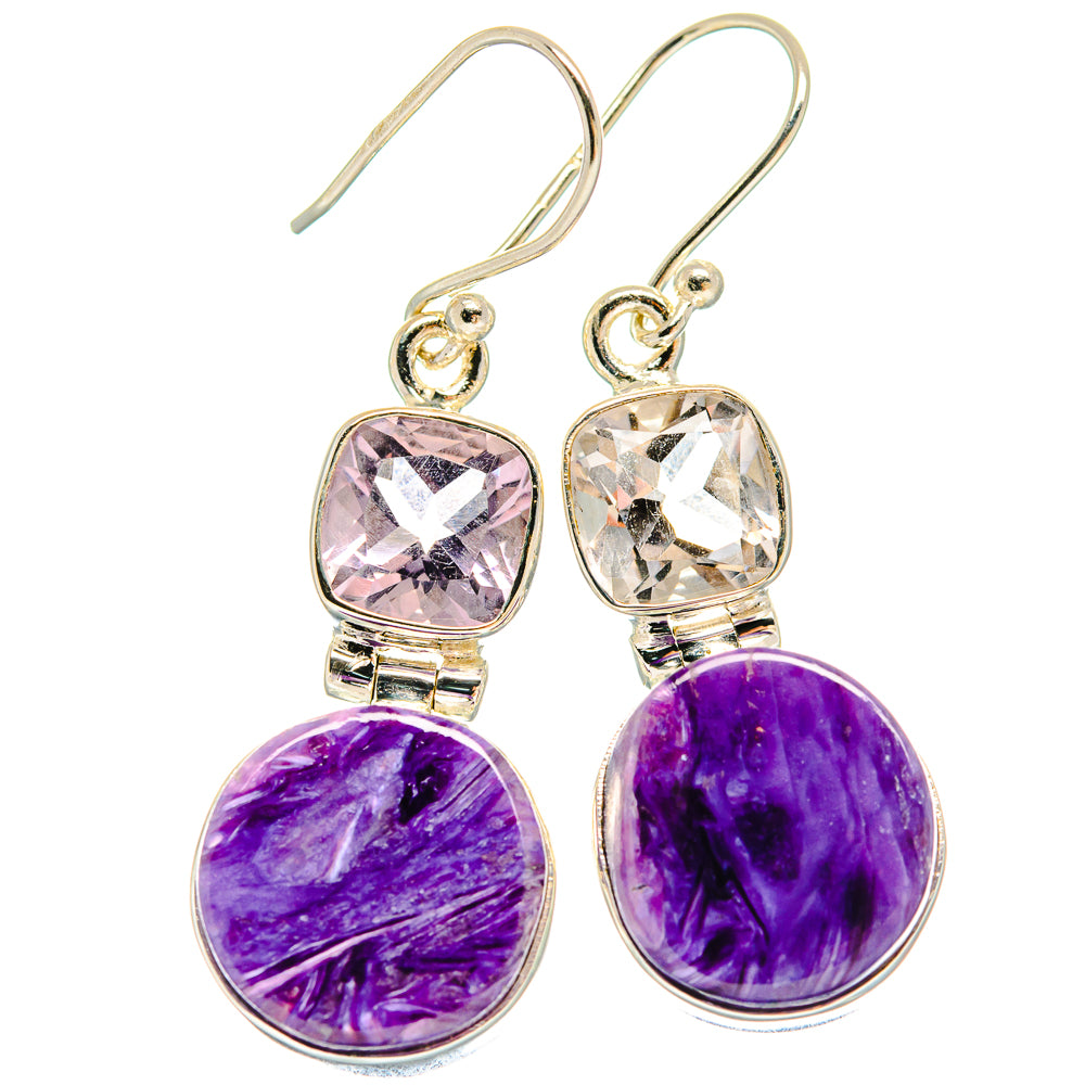Charoite Earrings handcrafted by Anasilvercos - EARR424439