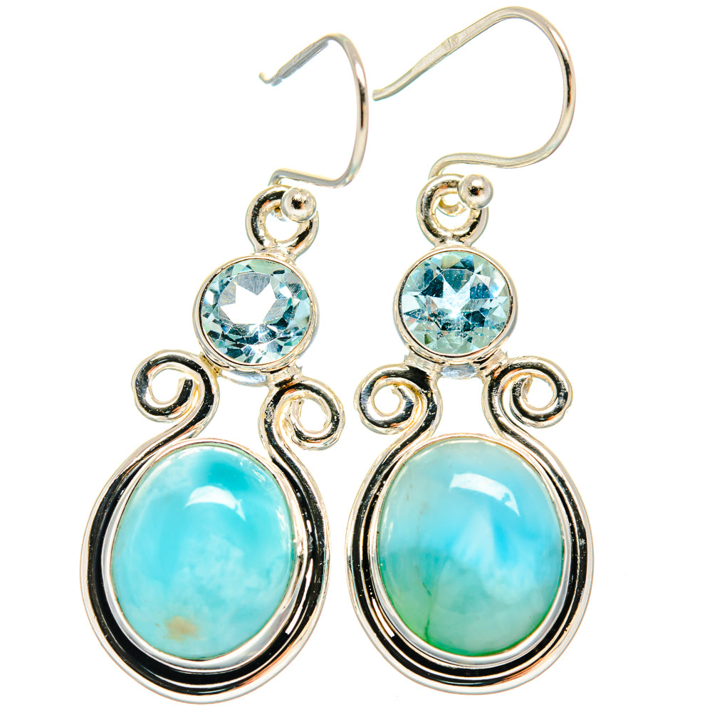 Larimar Earrings handcrafted by Anasilvercos - EARR424446