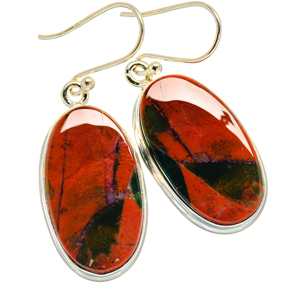 Bloodstone Earrings handcrafted by Anasilvercos - EARR424447