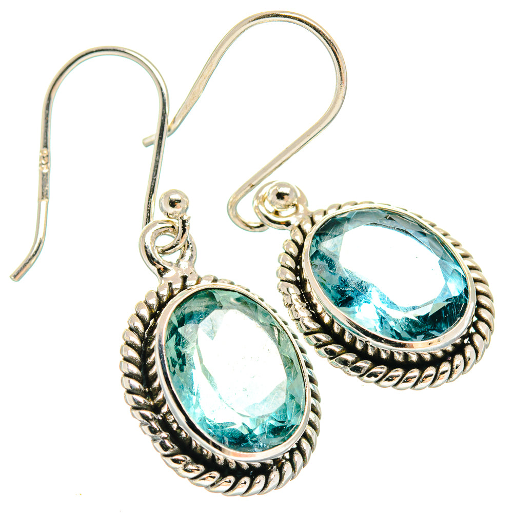Blue Topaz Earrings handcrafted by Anasilvercos - EARR424448