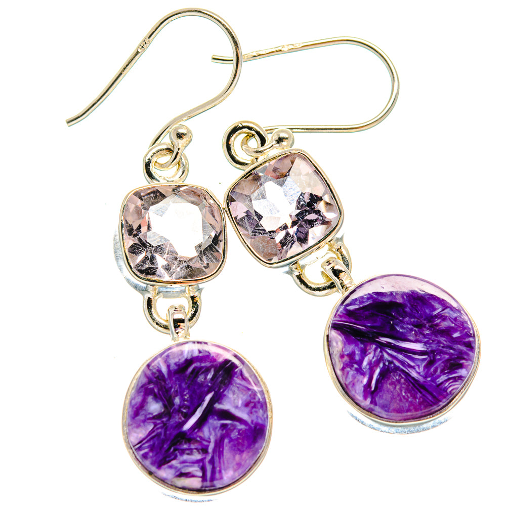 Charoite Earrings handcrafted by Anasilvercos - EARR424453