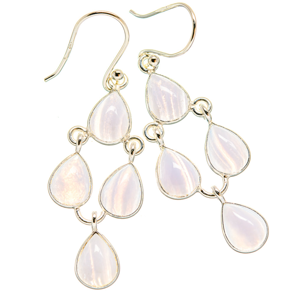 Blue Lace Agate Earrings handcrafted by Anasilvercos - EARR424455