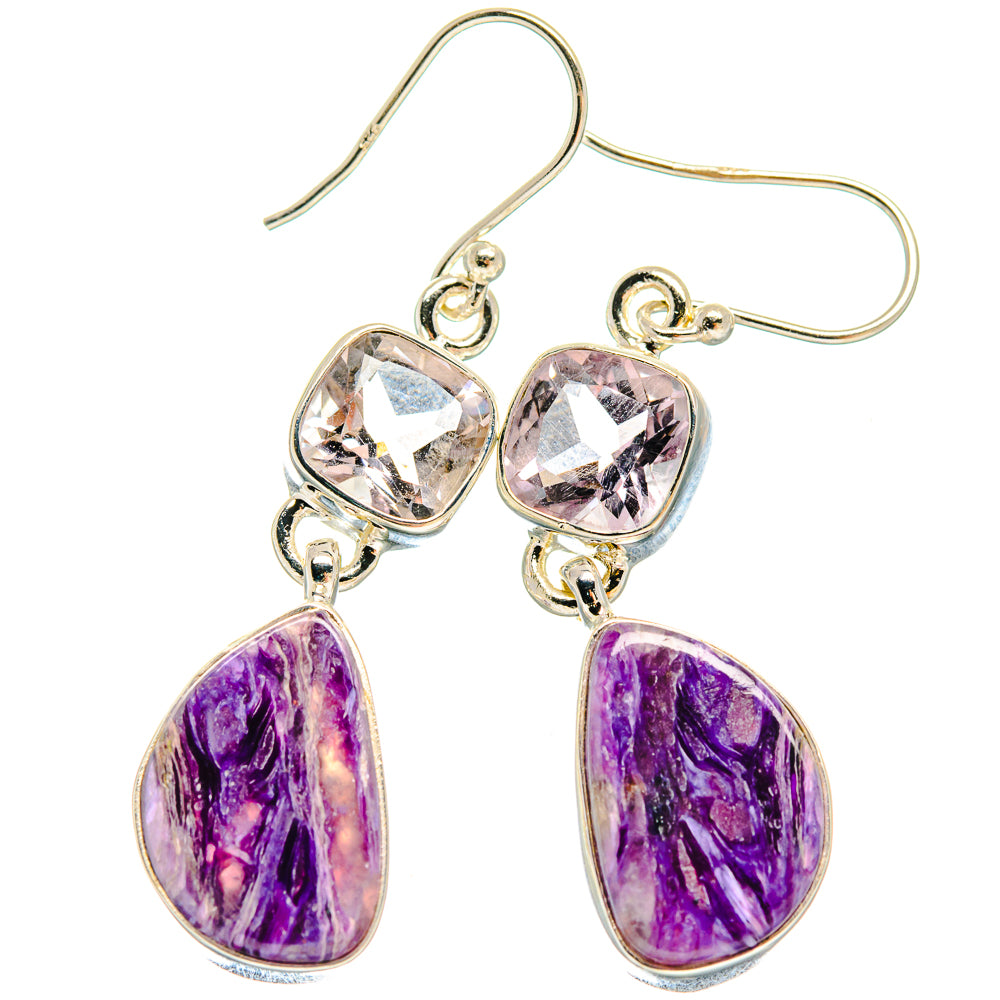 Charoite Earrings handcrafted by Anasilvercos - EARR424457