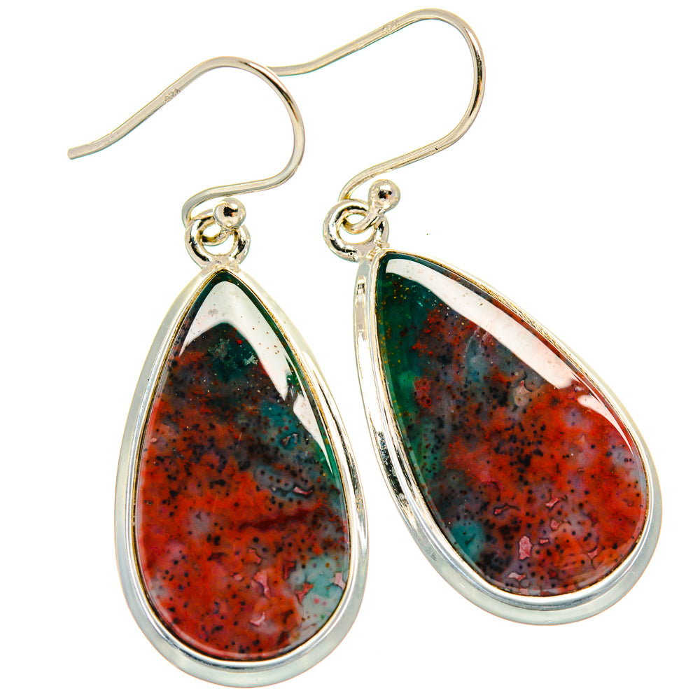 Bloodstone Earrings handcrafted by Anasilvercos - EARR424460