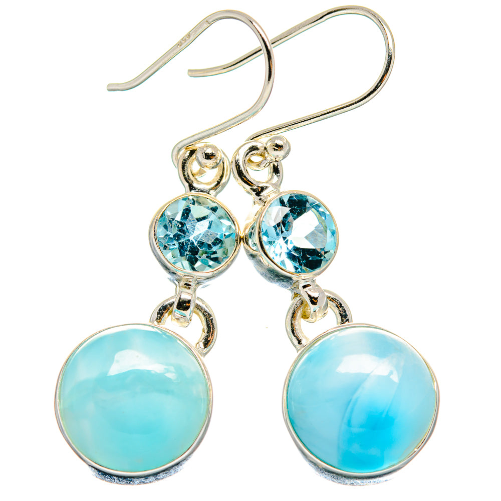 Larimar Earrings handcrafted by Anasilvercos - EARR424464