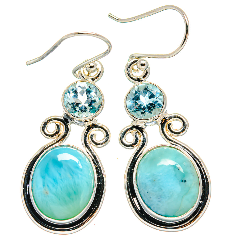Larimar Earrings handcrafted by Anasilvercos - EARR424467