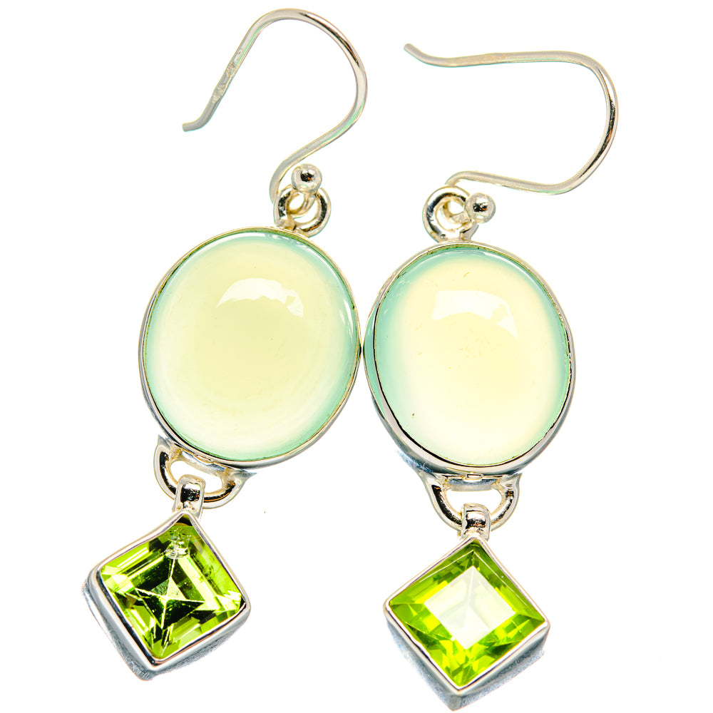 Aqua Chalcedony Earrings handcrafted by Anasilvercos - EARR424470
