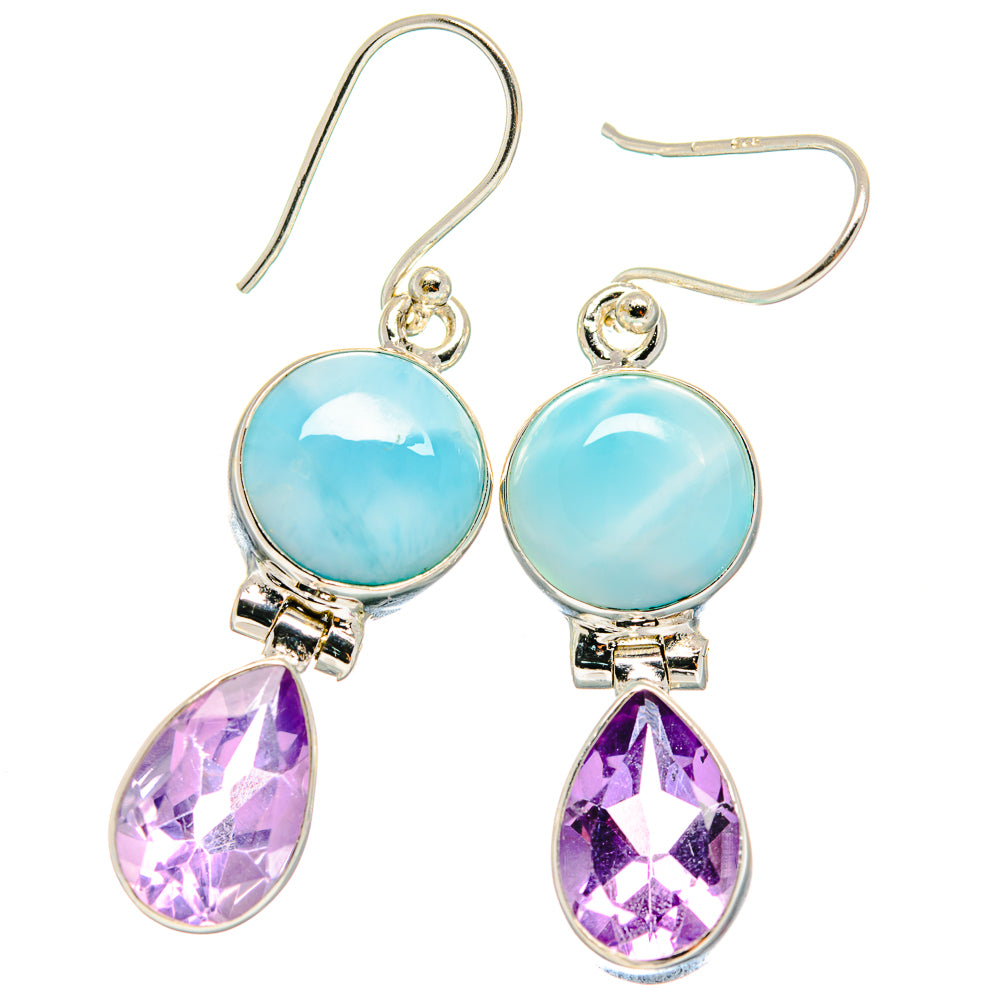 Larimar Earrings handcrafted by Anasilvercos - EARR424474