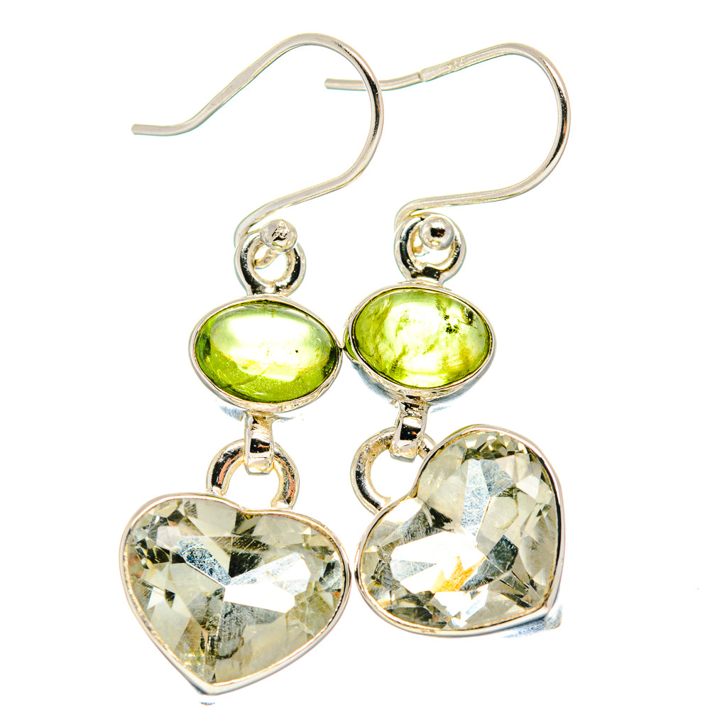 Green Amethyst Earrings handcrafted by Anasilvercos - EARR424476