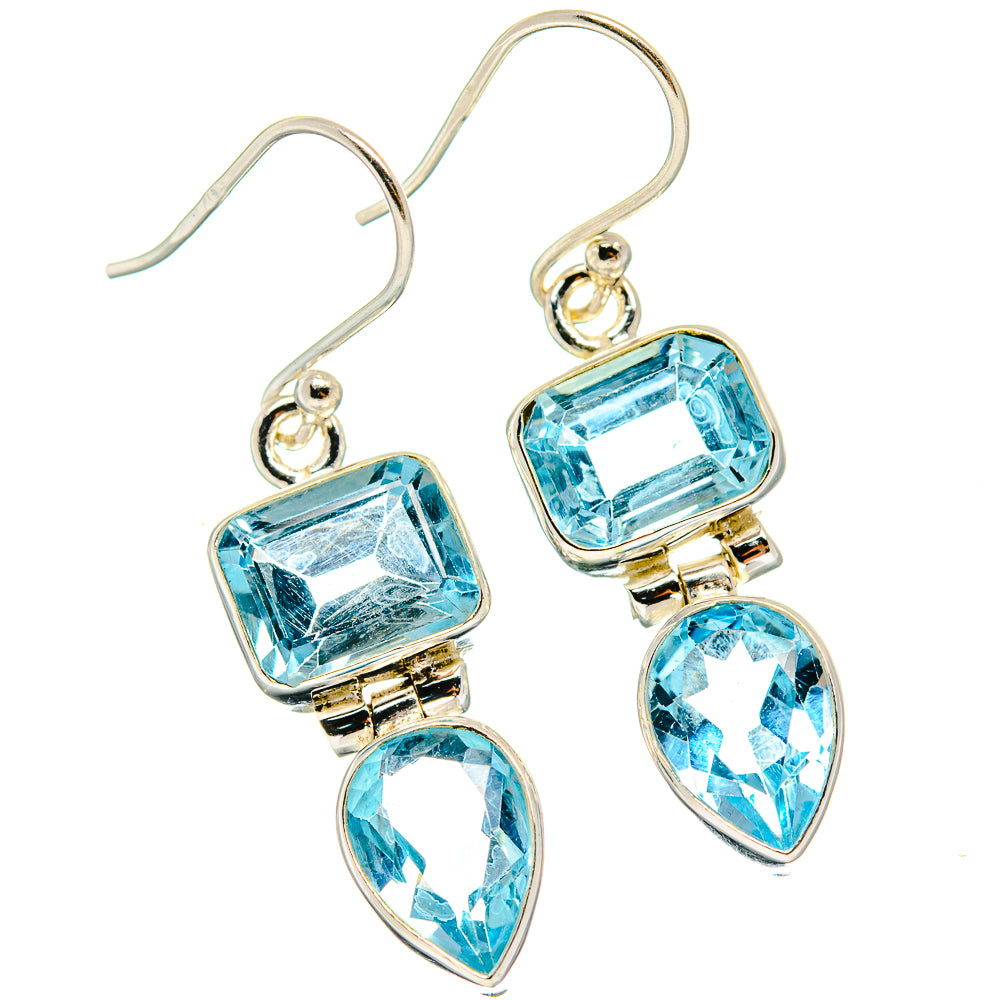 Blue Topaz Earrings handcrafted by Anasilvercos - EARR424478