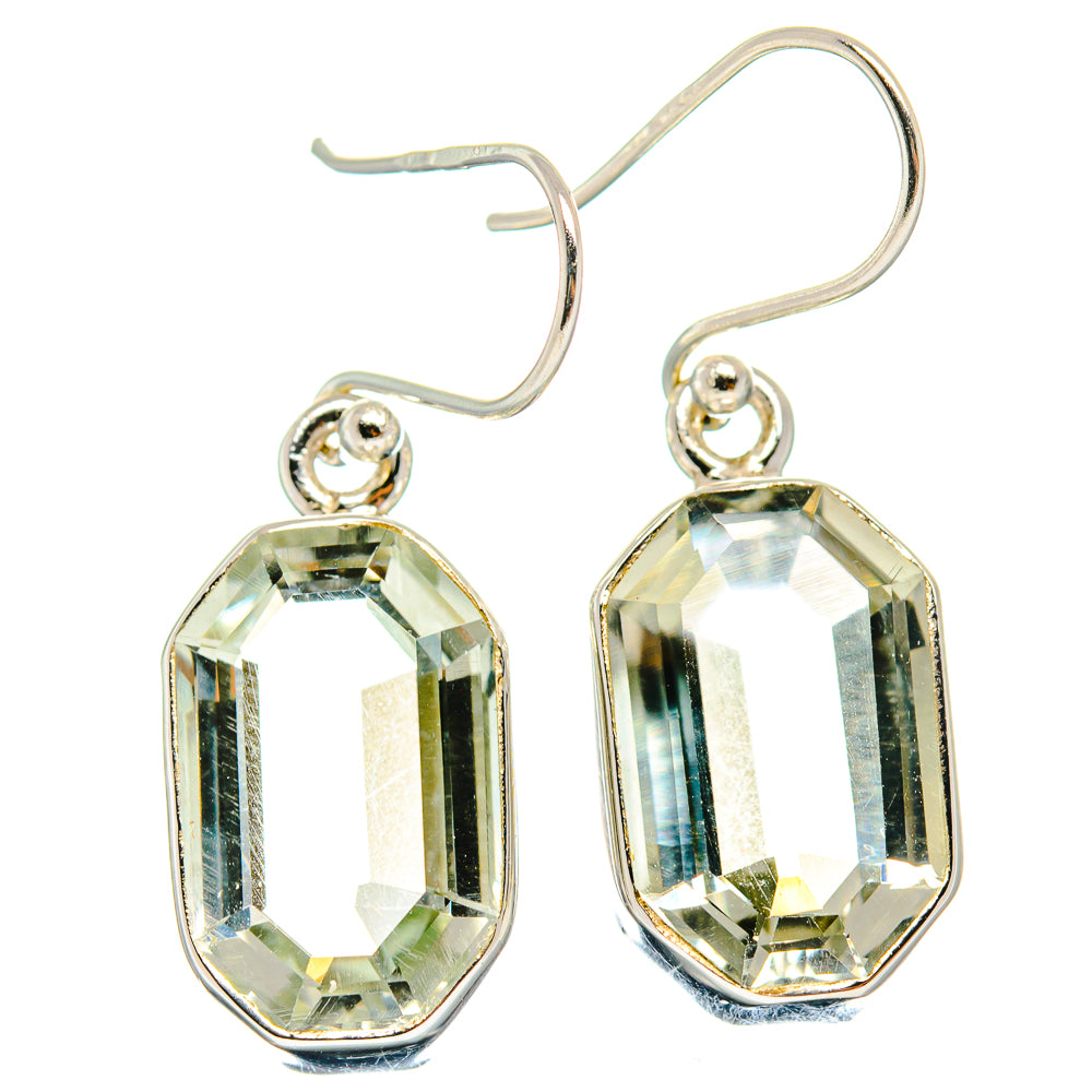 Green Amethyst Earrings handcrafted by Anasilvercos - EARR424481
