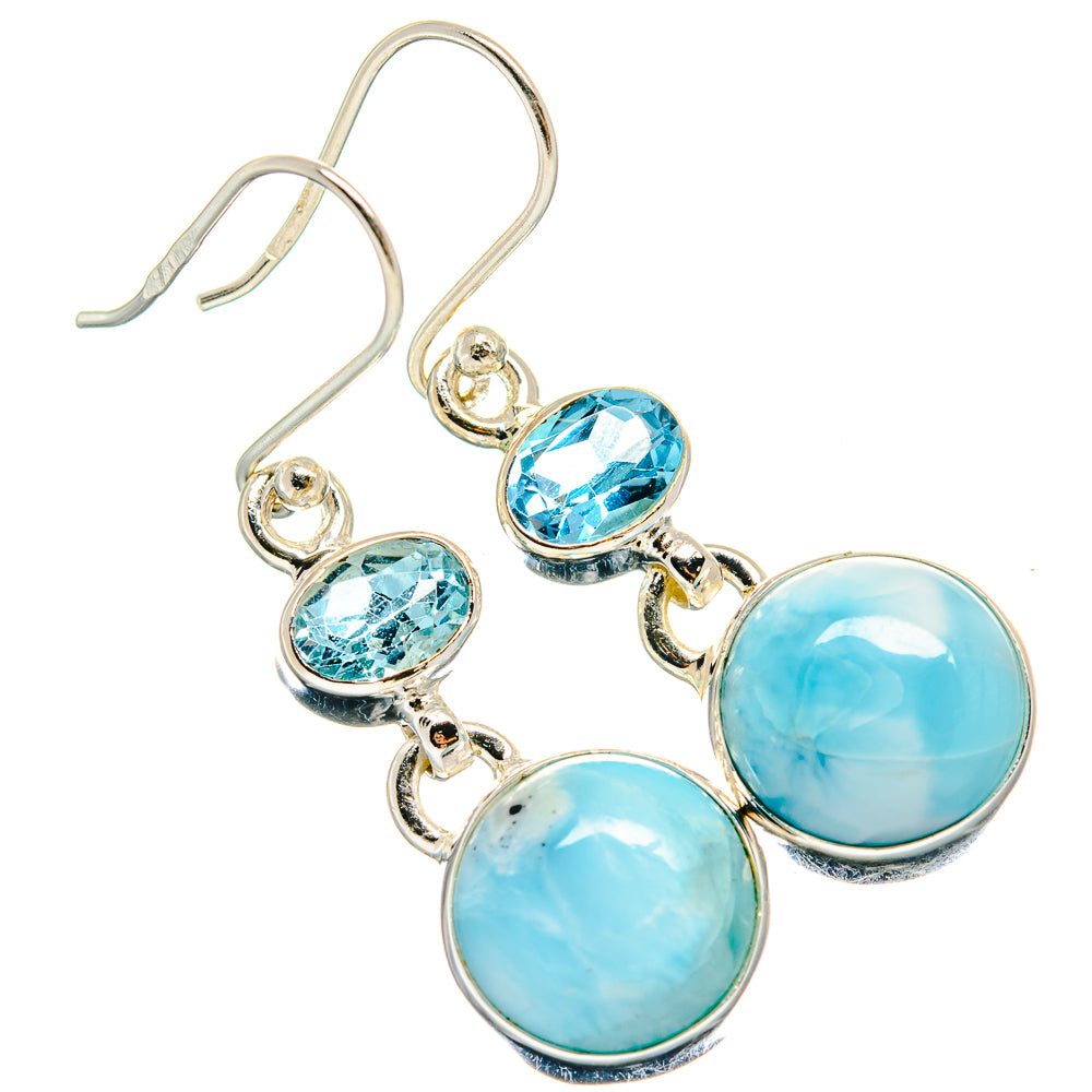 Larimar Earrings handcrafted by Anasilvercos - EARR424482