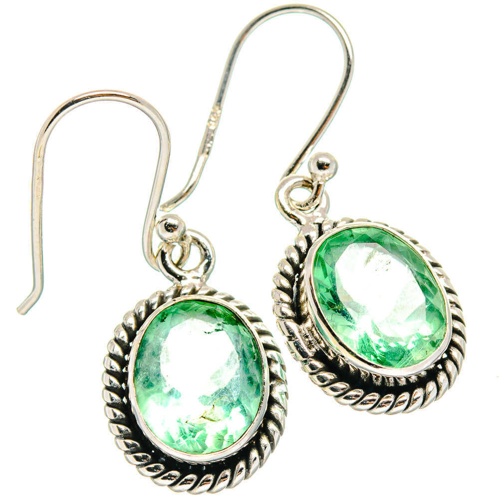 Green Fluorite Earrings handcrafted by Anasilvercos - EARR424485