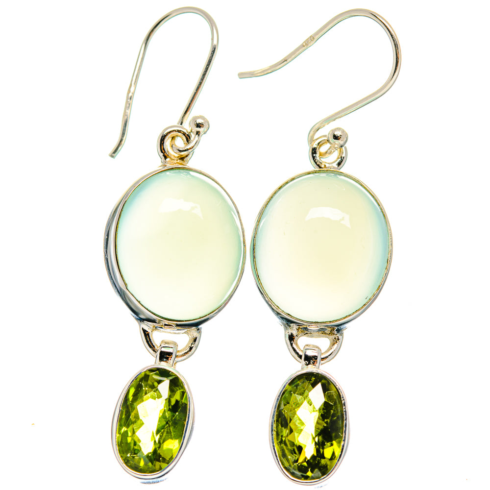 Aqua Chalcedony Earrings handcrafted by Anasilvercos - EARR424486 - Photo 2