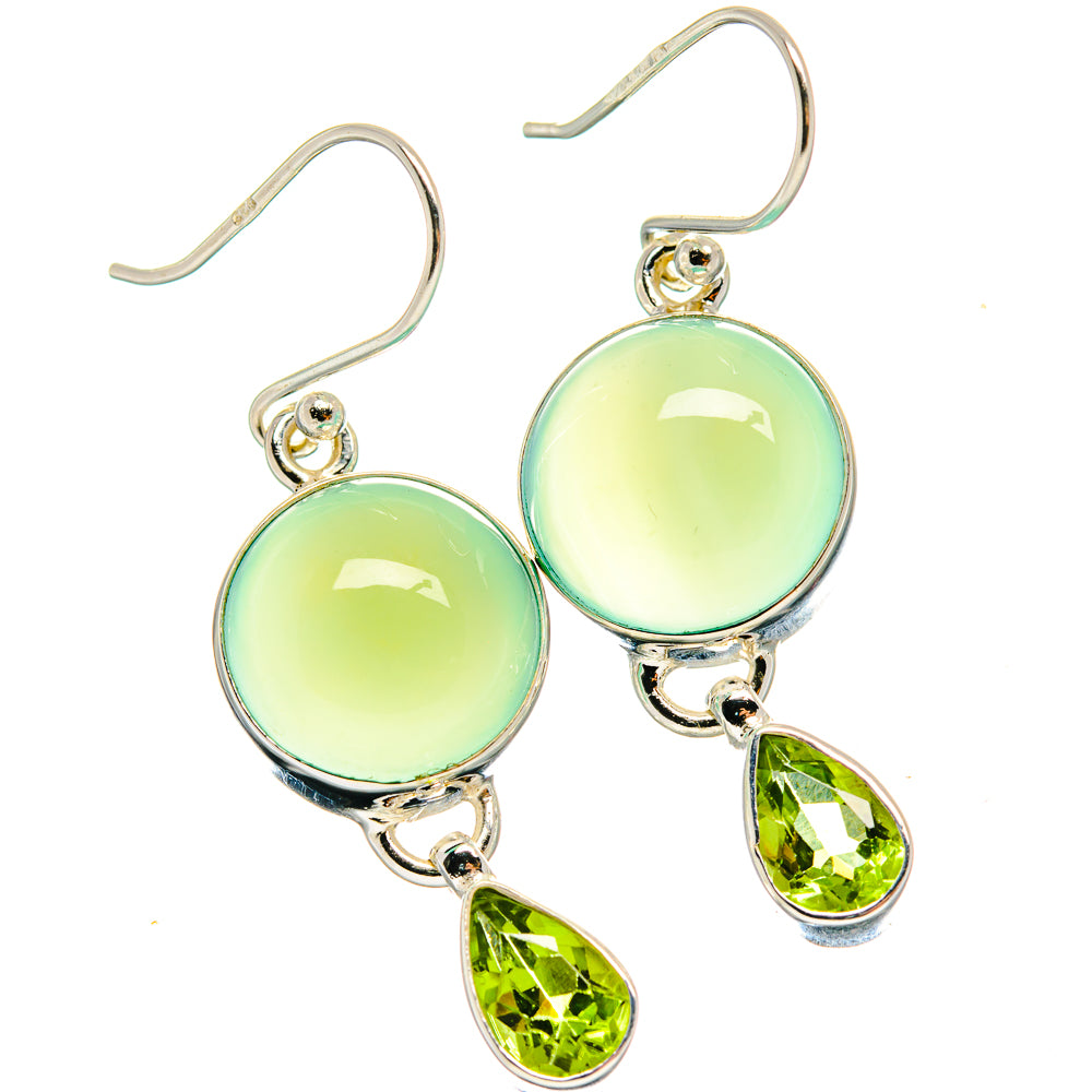 Aqua Chalcedony Earrings handcrafted by Anasilvercos - EARR424491
