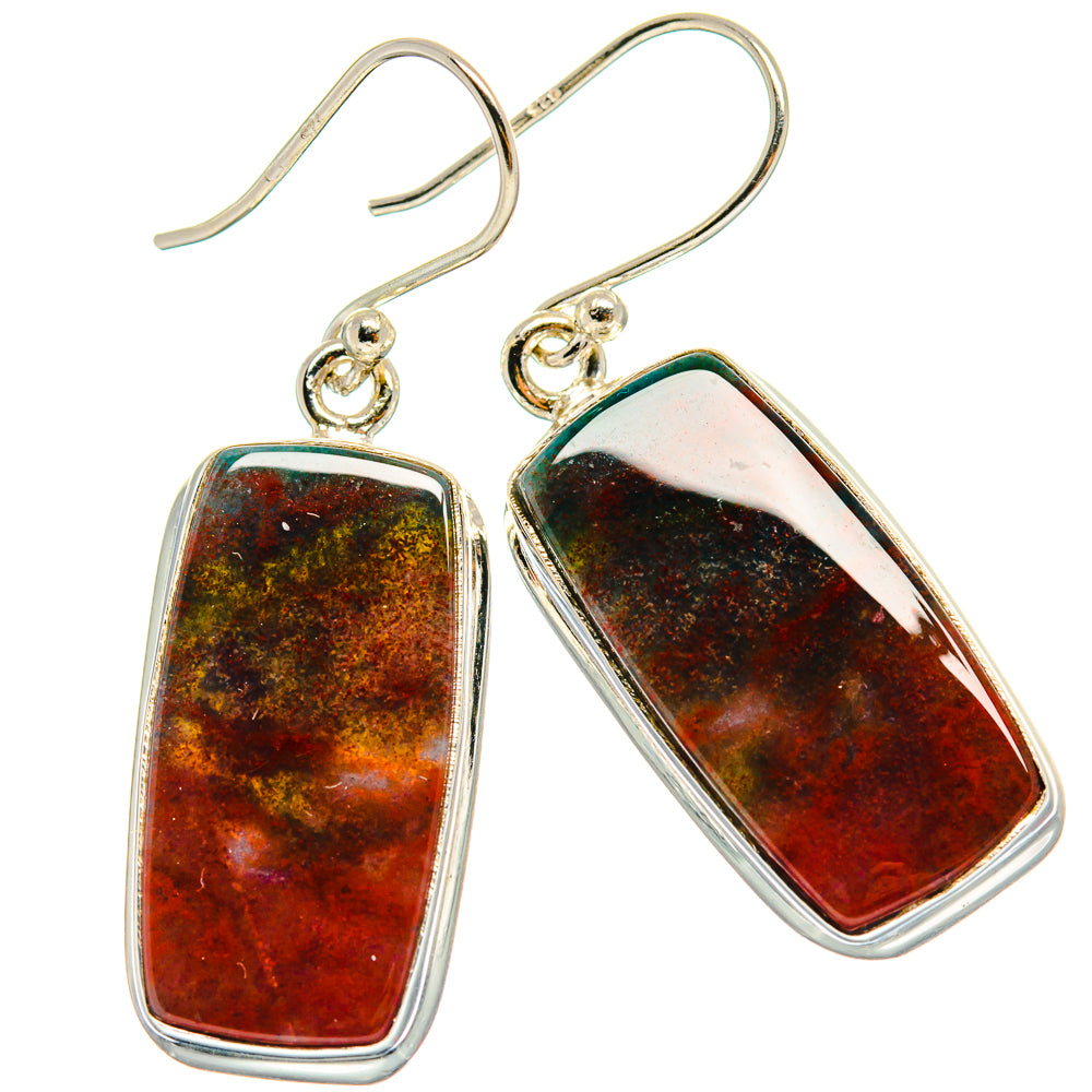 Bloodstone Earrings handcrafted by Anasilvercos - EARR424495 - Photo 2