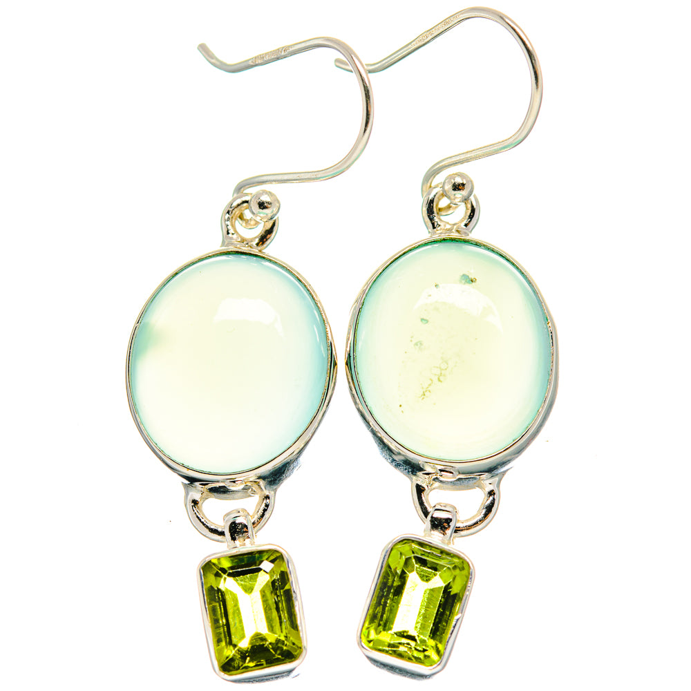 Aqua Chalcedony Earrings handcrafted by Anasilvercos - EARR424503