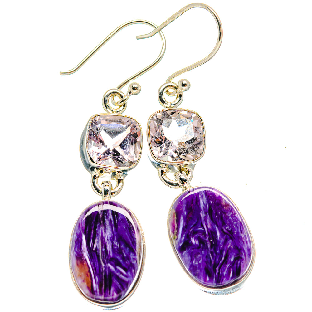 Charoite Earrings handcrafted by Anasilvercos - EARR424509