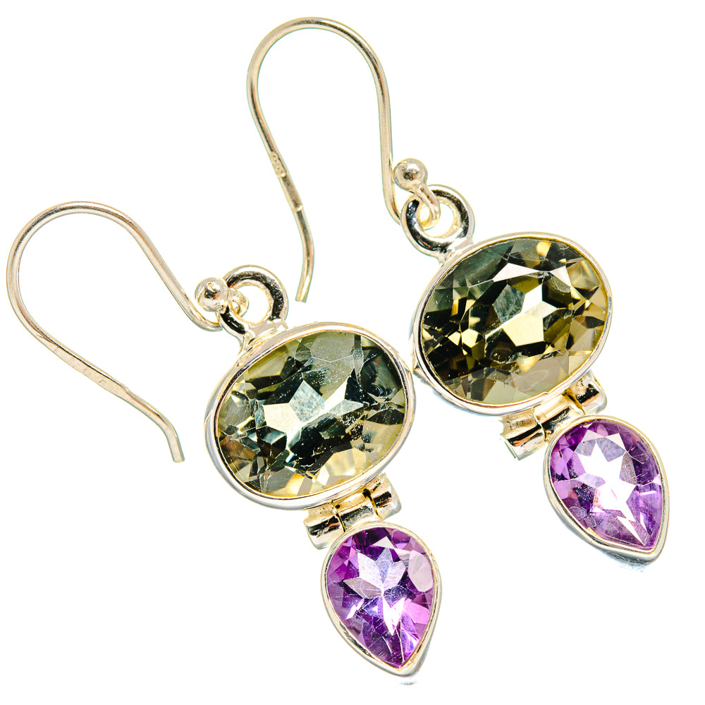 Green Amethyst Earrings handcrafted by Anasilvercos - EARR424517