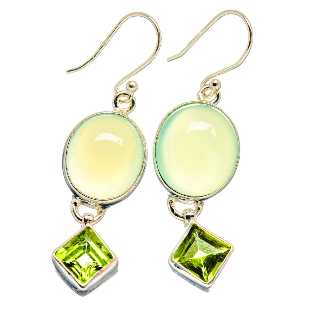 Aqua Chalcedony Earrings handcrafted by Anasilvercos - EARR424519 - Photo 2