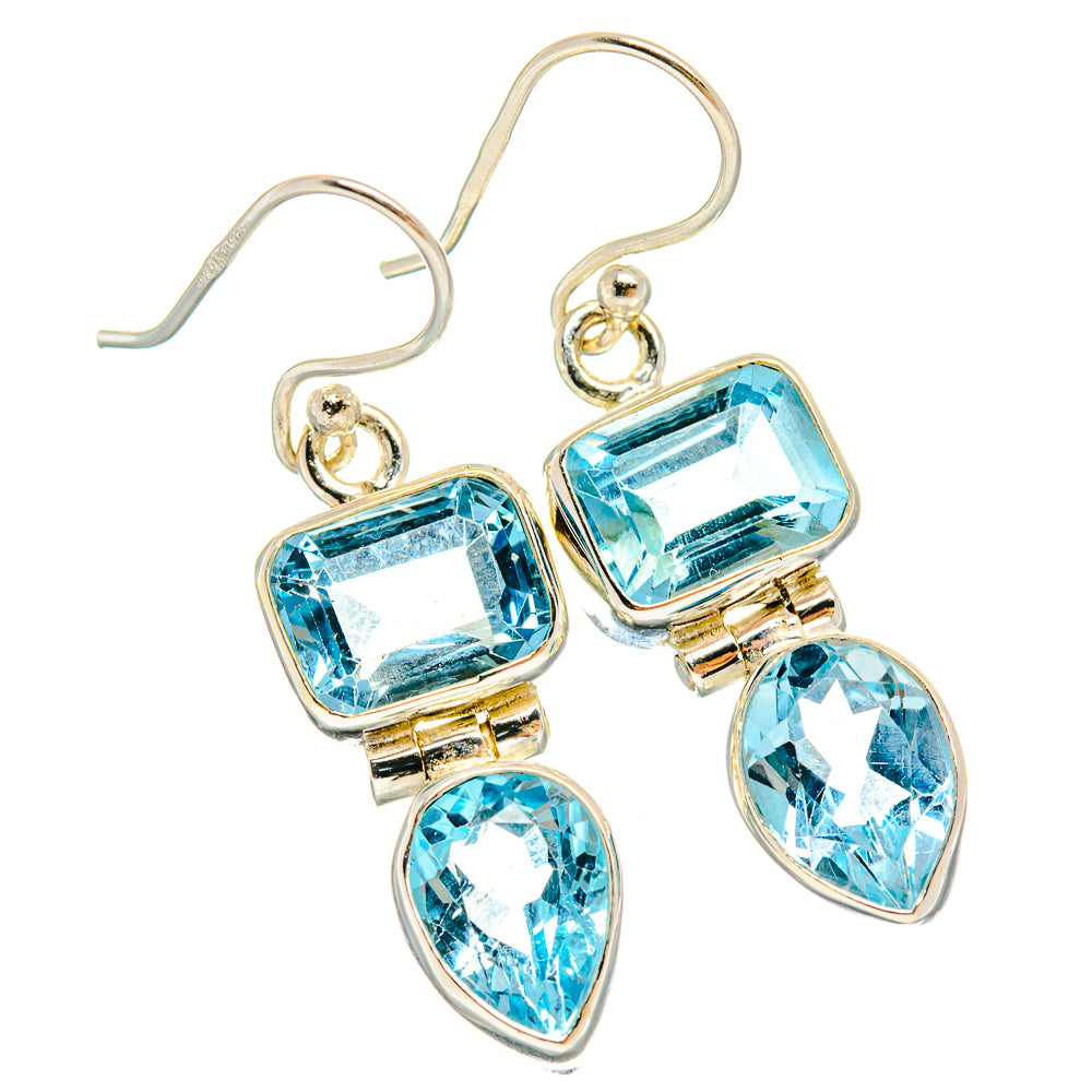 Blue Topaz Earrings handcrafted by Anasilvercos - EARR424521
