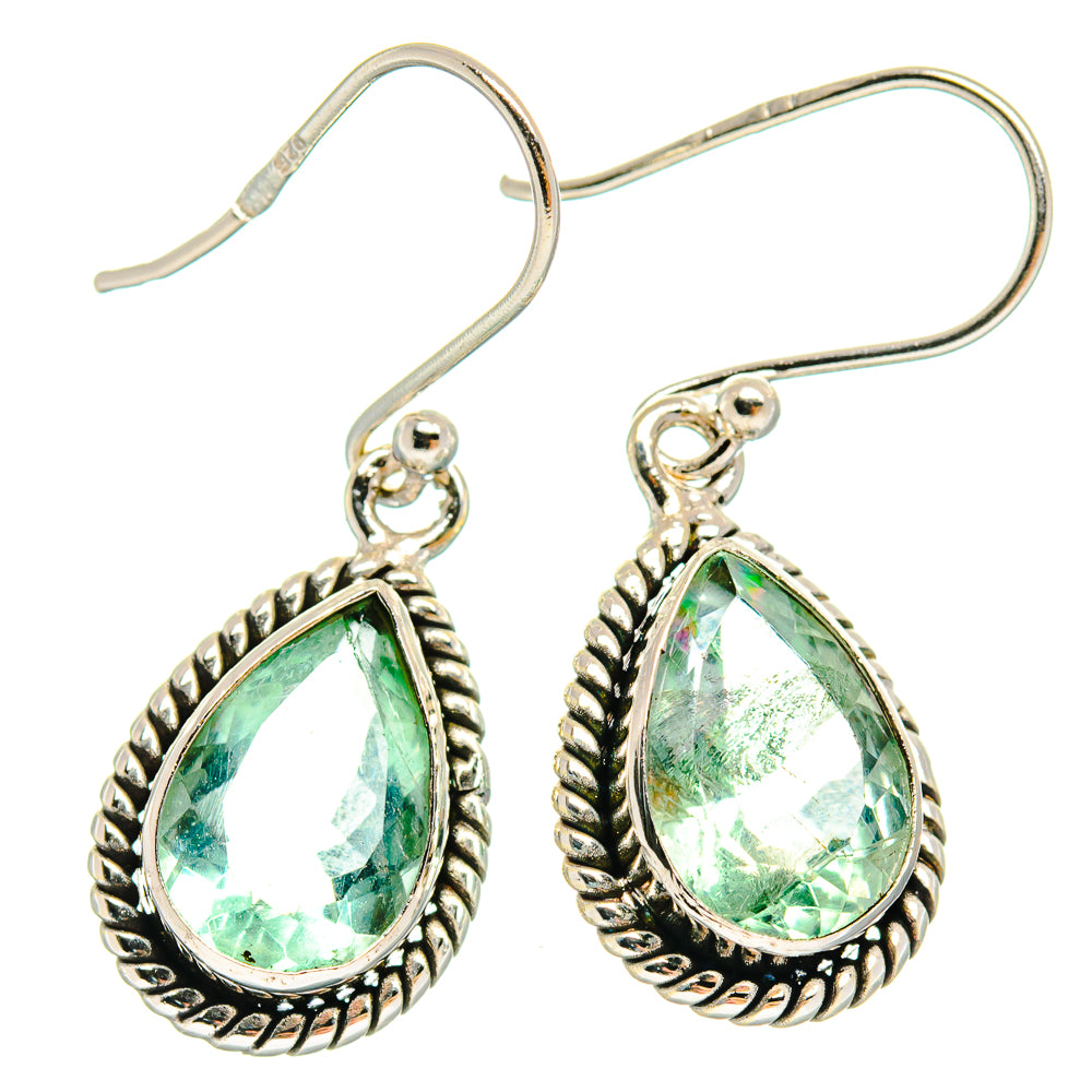 Green Fluorite Earrings handcrafted by Anasilvercos - EARR424525