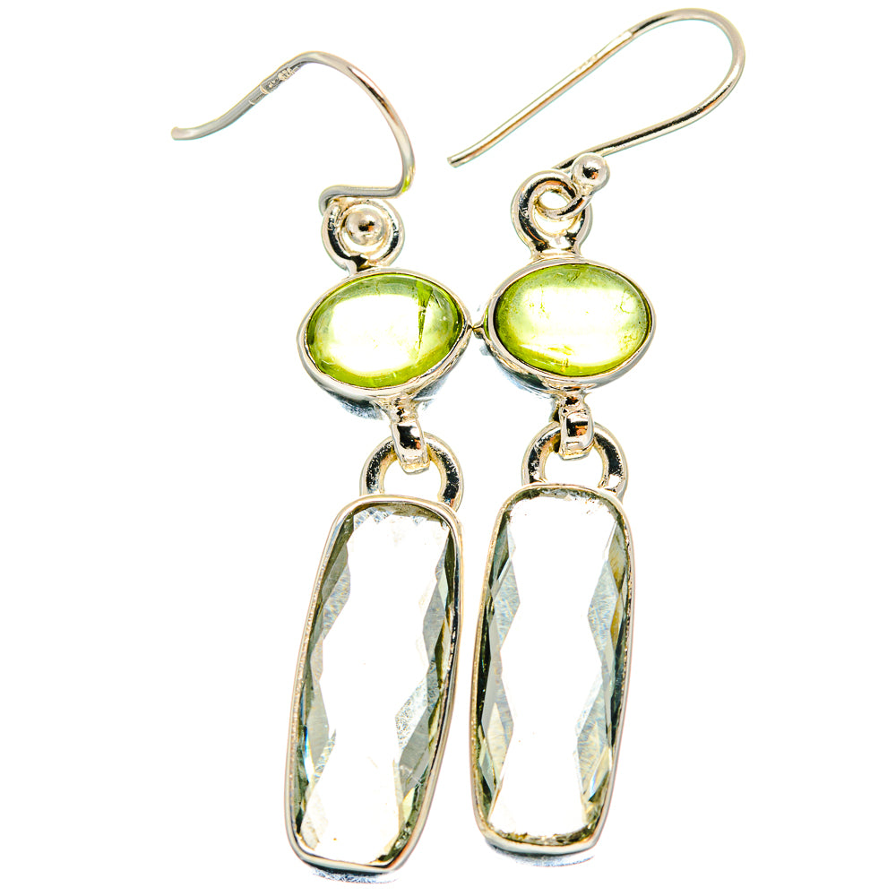 Green Amethyst Earrings handcrafted by Anasilvercos - EARR424532